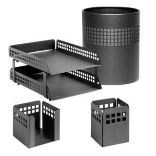 Square Punch Steel Desk Range Set Exec