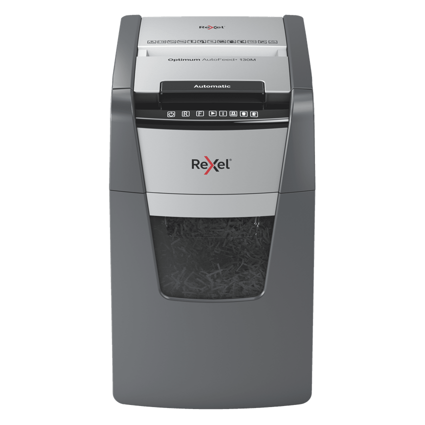 Rexel Optimum AutoFeed+ 130M Automatic Micro Cut Paper Shredder P5