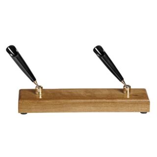 Executive Wooden Solid Wood Double Pen Stand